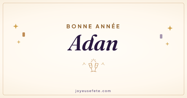 Image « Bonne année Adan » au format large