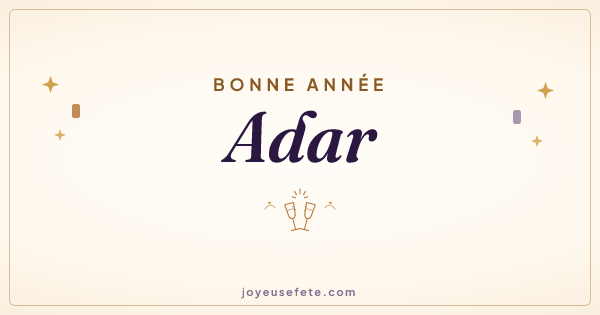 Image « Bonne année Adar » au format large