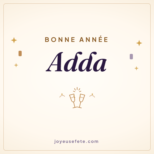 Image carrée « Bonne année Adda » pour WhatsApp