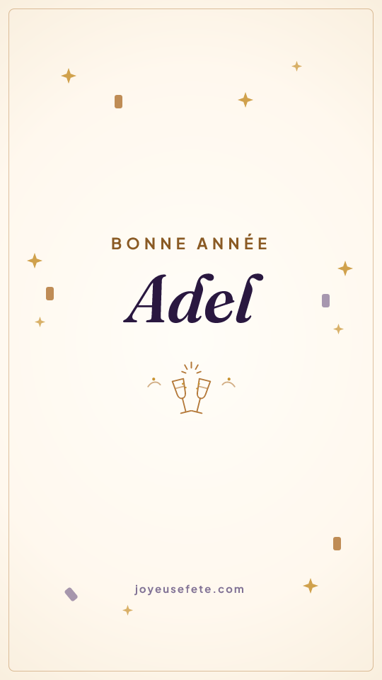 Image « Bonne année Adel » au format story