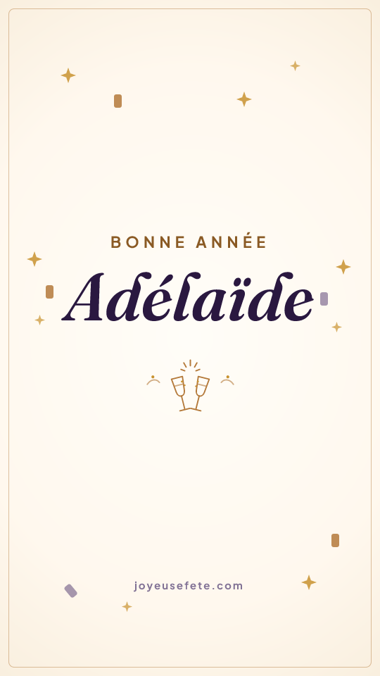 Image « Bonne année Adélaïde » au format story