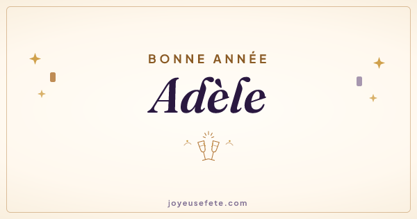 Image « Bonne année Adèle » au format large