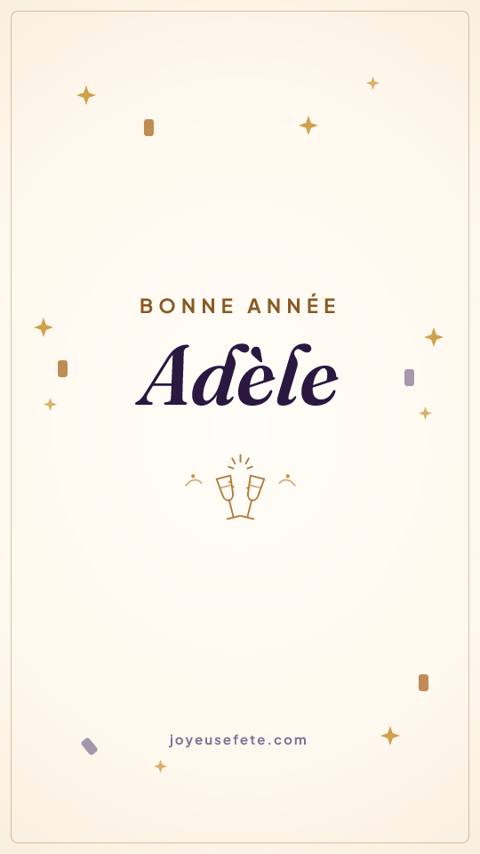Image « Bonne année Adèle » au format story