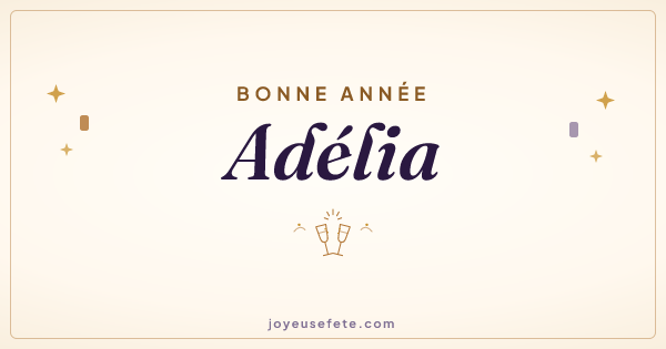 Image « Bonne année Adélia » au format large