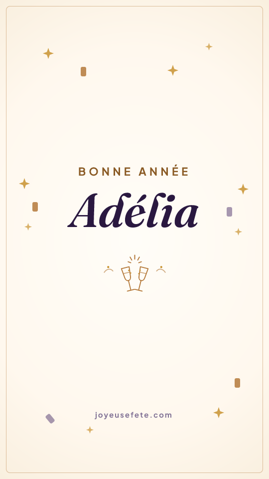 Image « Bonne année Adélia » au format story