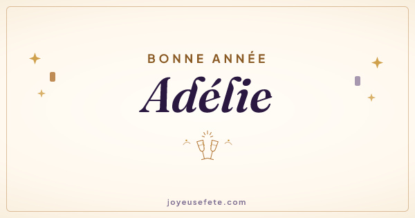 Image « Bonne année Adélie » au format large