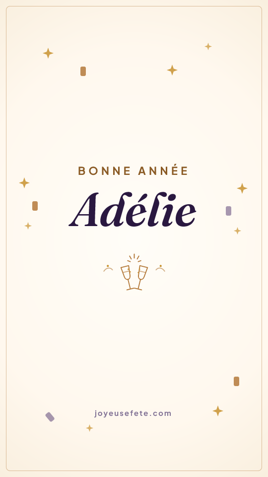 Image « Bonne année Adélie » au format story