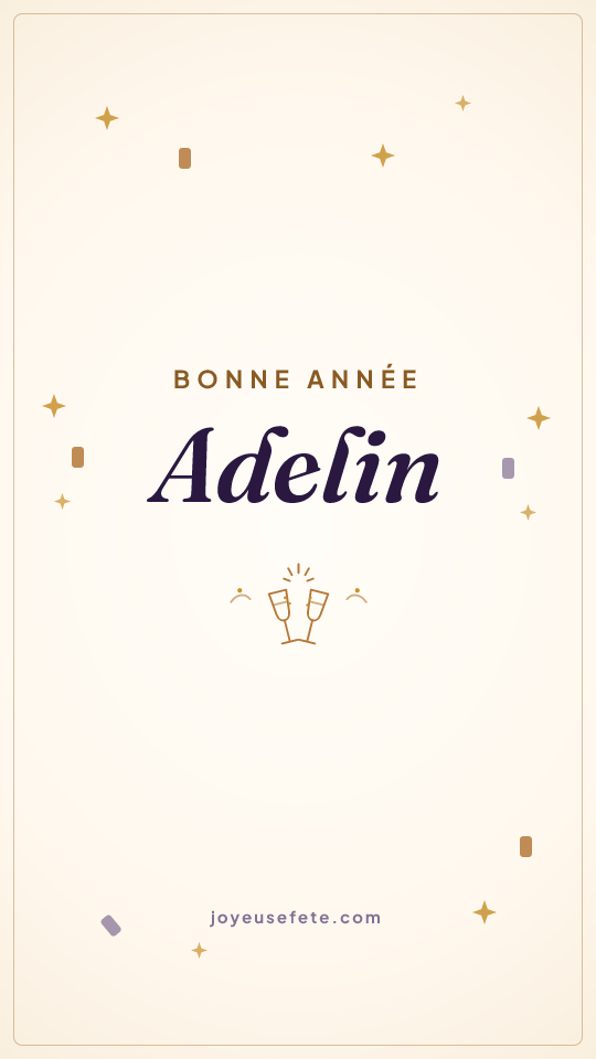 Image « Bonne année Adelin » au format story