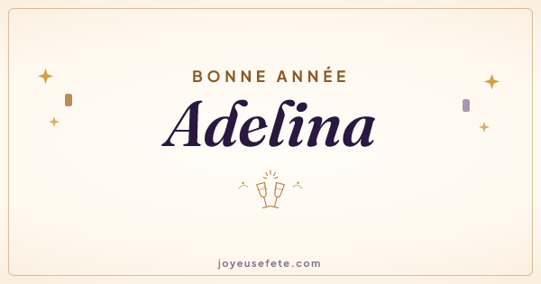 Image « Bonne année Adelina » au format large