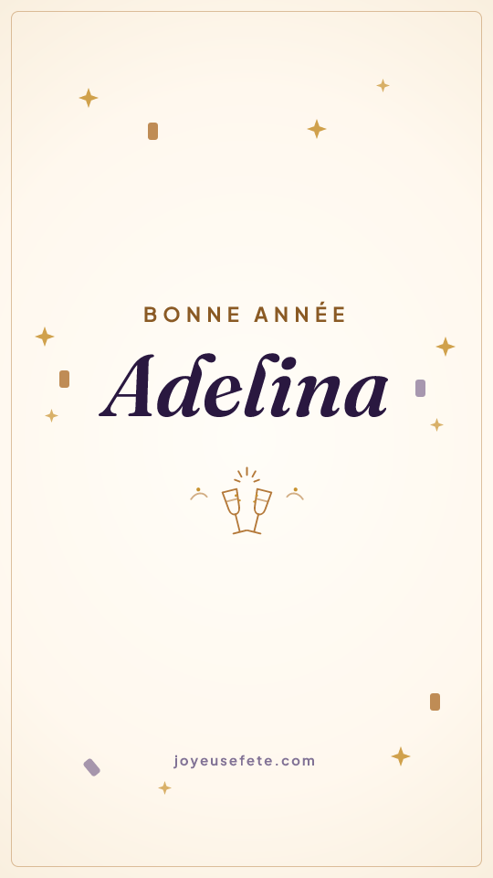 Image « Bonne année Adelina » au format story