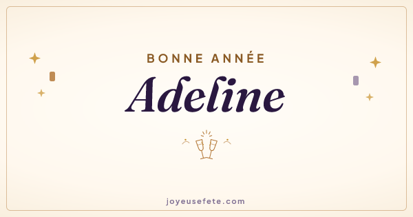 Image « Bonne année Adeline » au format large
