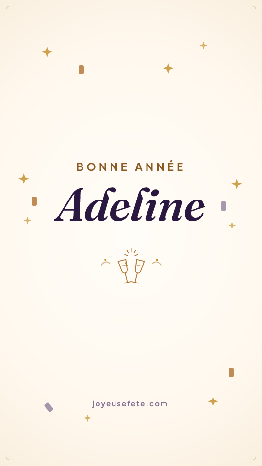 Image « Bonne année Adeline » au format story