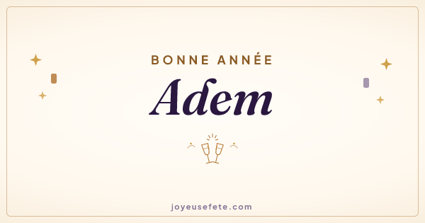 Image « Bonne année Adem » au format large