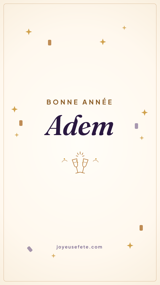 Image « Bonne année Adem » au format story