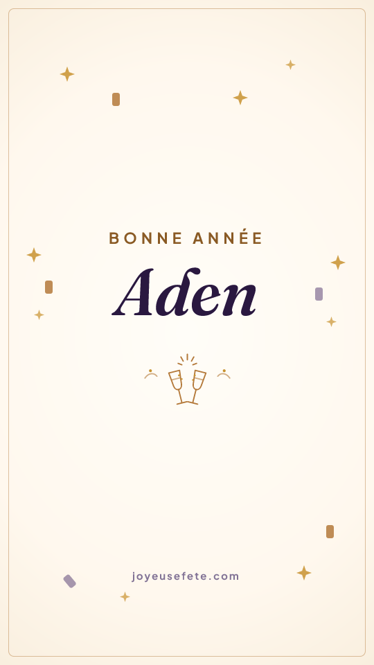 Image « Bonne année Aden » au format story
