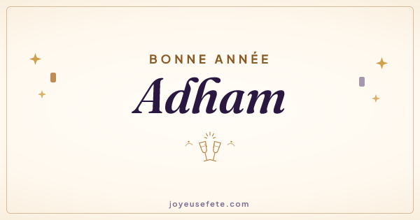 Image « Bonne année Adham » au format large