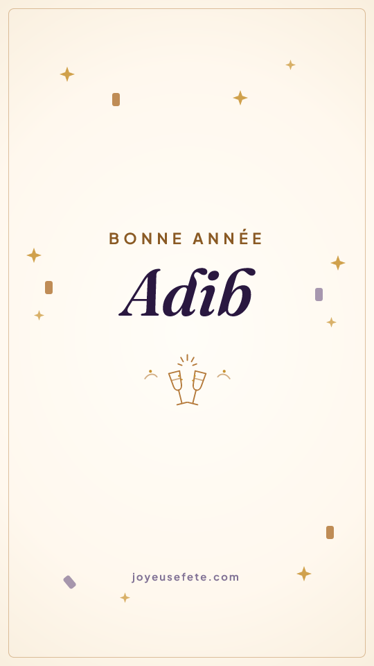 Image « Bonne année Adib » au format story