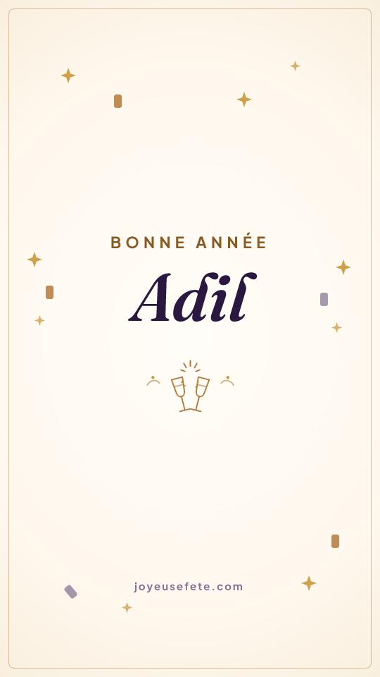 Image « Bonne année Adil » au format story