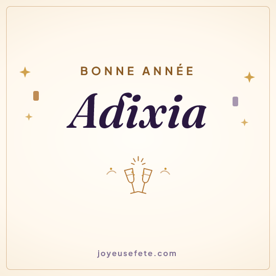 Image carrée « Bonne année Adixia » pour WhatsApp