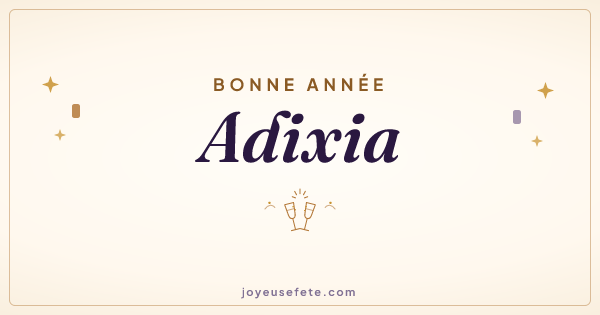 Image « Bonne année Adixia » au format large