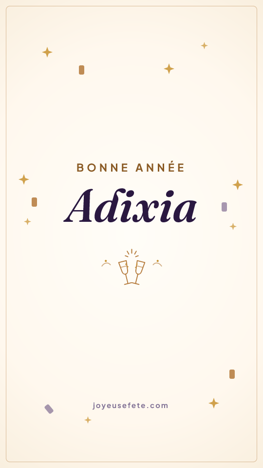 Image « Bonne année Adixia » au format story