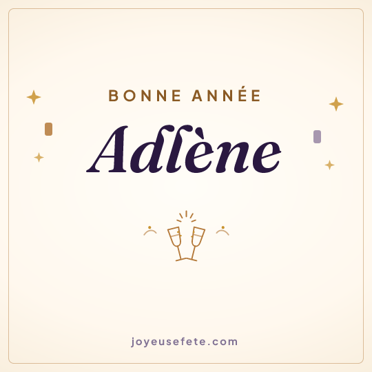 Image carrée « Bonne année Adlène » pour WhatsApp