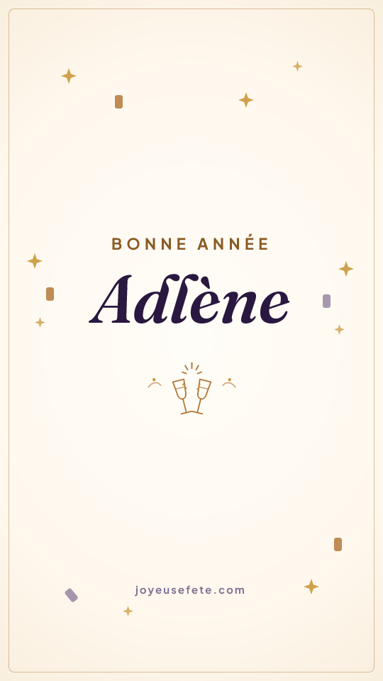 Image « Bonne année Adlène » au format story