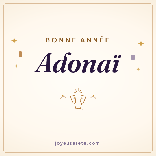 Image carrée « Bonne année Adonaï » pour WhatsApp