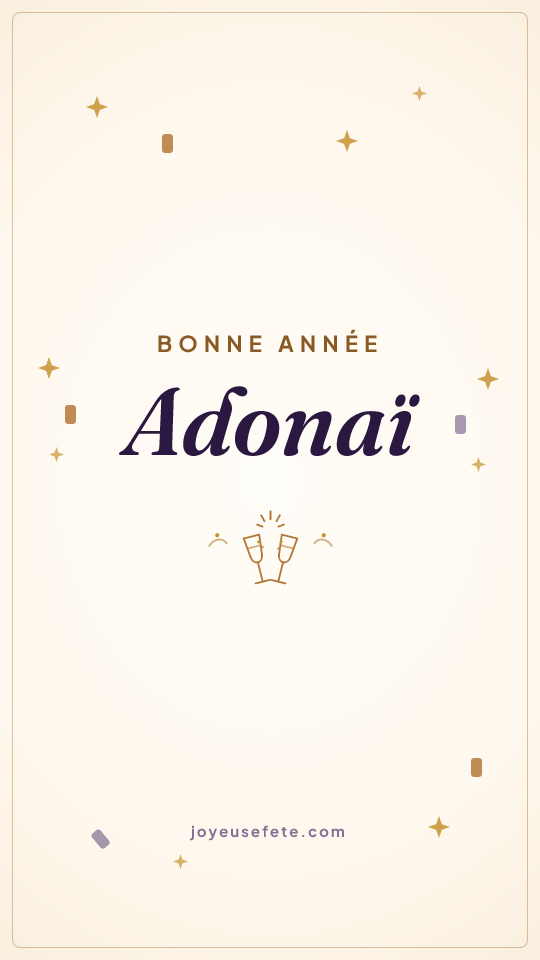 Image « Bonne année Adonaï » au format story