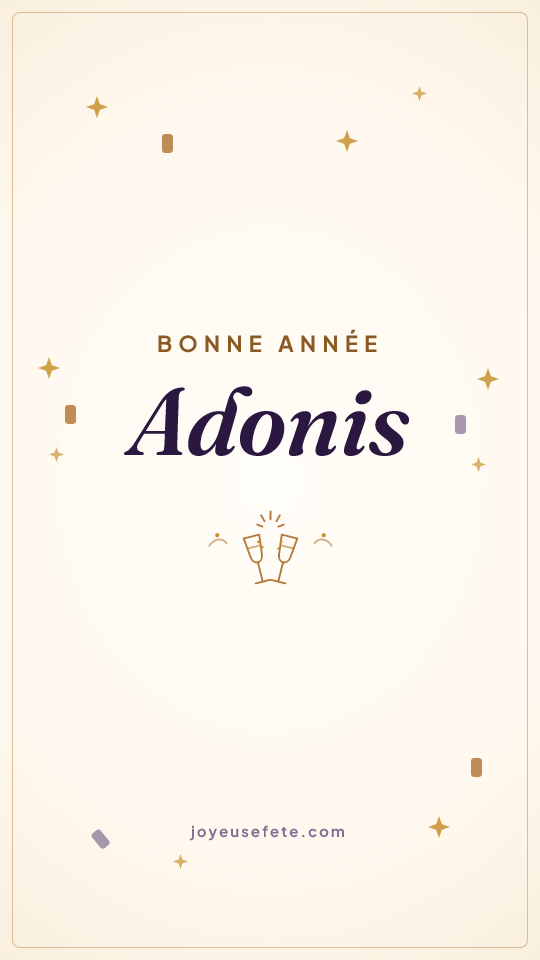 Image « Bonne année Adonis » au format story