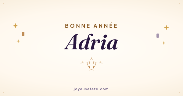 Image « Bonne année Adria » au format large