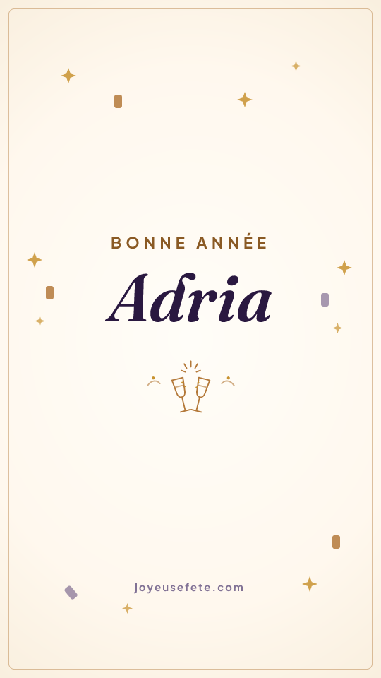 Image « Bonne année Adria » au format story