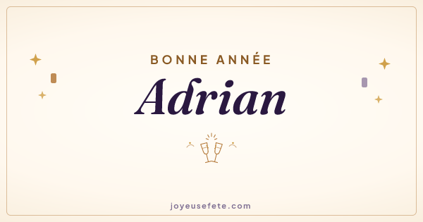 Image « Bonne année Adrian » au format large