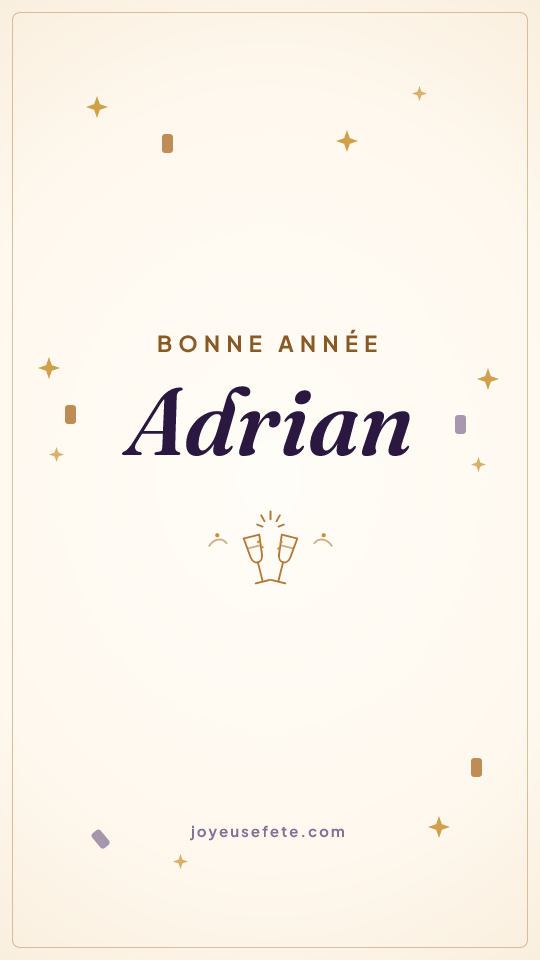 Image « Bonne année Adrian » au format story