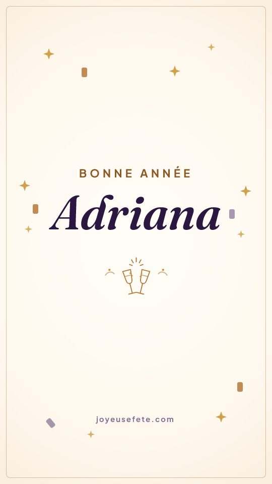 Image « Bonne année Adriana » au format story