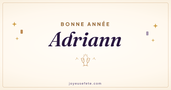 Image « Bonne année Adriann » au format large