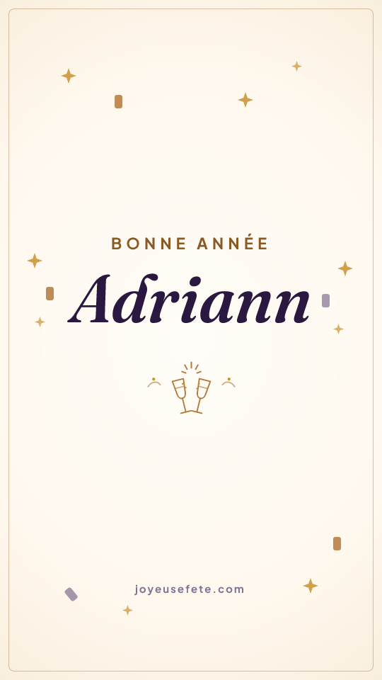 Image « Bonne année Adriann » au format story