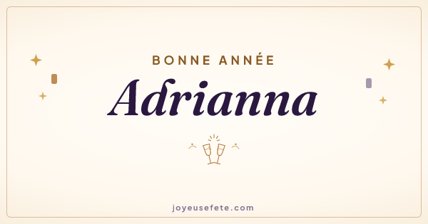 Image « Bonne année Adrianna » au format large