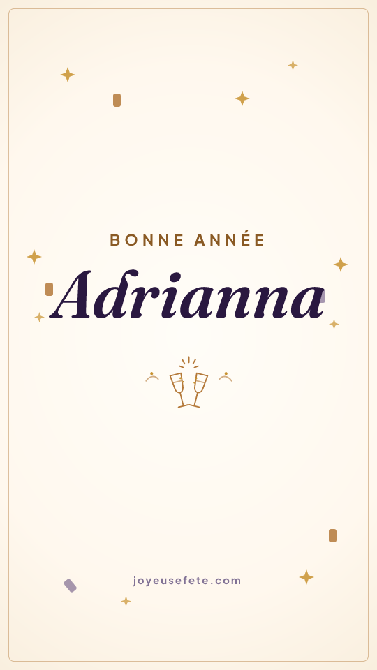 Image « Bonne année Adrianna » au format story