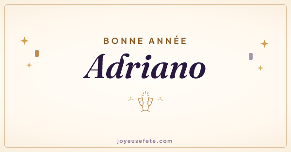 Image « Bonne année Adriano » au format large