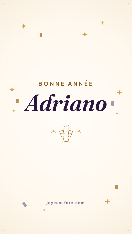 Image « Bonne année Adriano » au format story