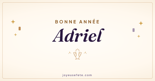 Image « Bonne année Adriel » au format large
