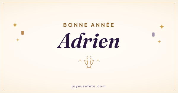Image « Bonne année Adrien » au format large