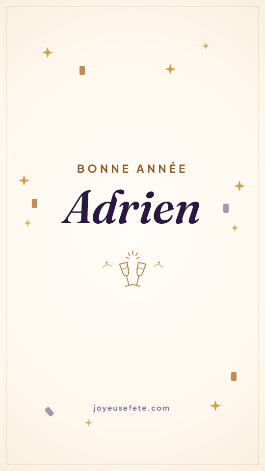 Image « Bonne année Adrien » au format story