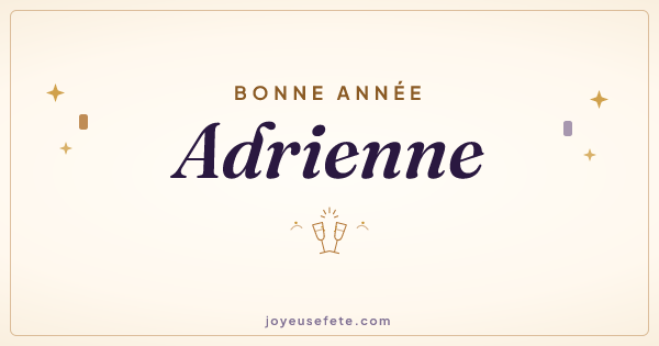 Image « Bonne année Adrienne » au format large