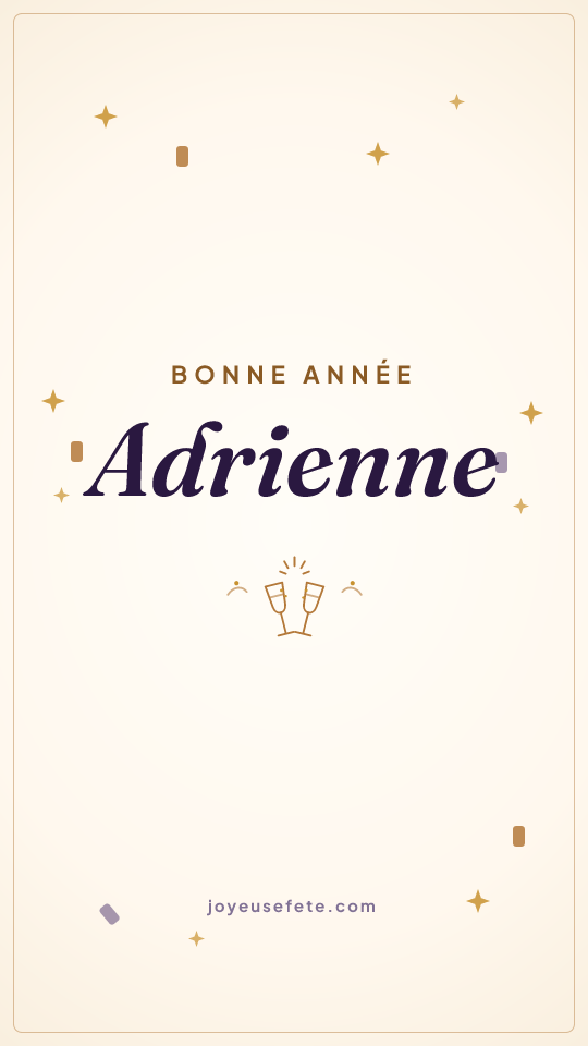 Image « Bonne année Adrienne » au format story
