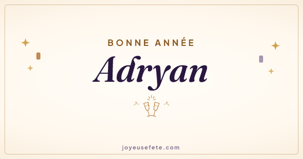Image « Bonne année Adryan » au format large
