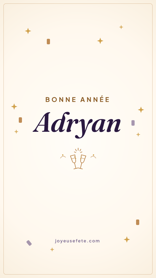 Image « Bonne année Adryan » au format story