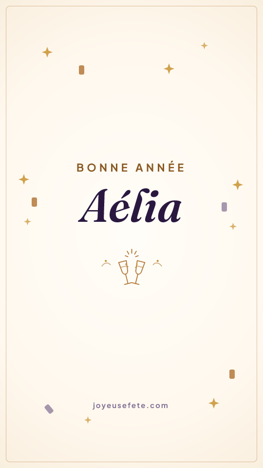 Image « Bonne année Aélia » au format story