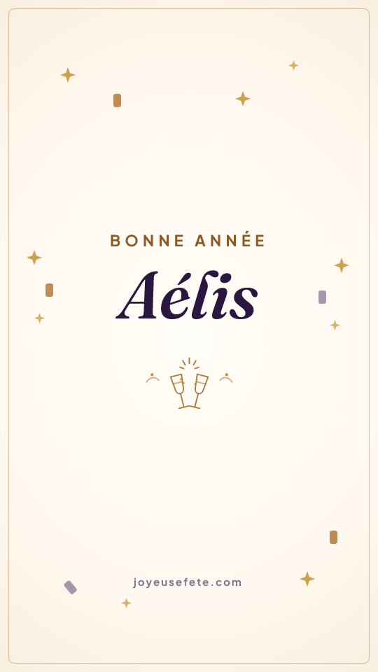 Image « Bonne année Aélis » au format story